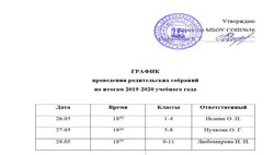 Родительские собрания с 1 по 11 класс